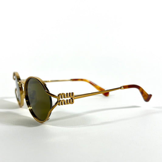 Miu Miu Logo Sunglasses SMU52Y Loden Lenses