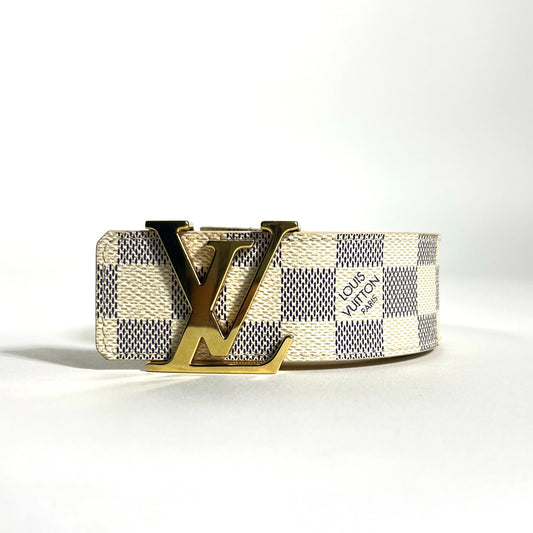 Louis Vuitton Initiales Leather Belt Damier Azur